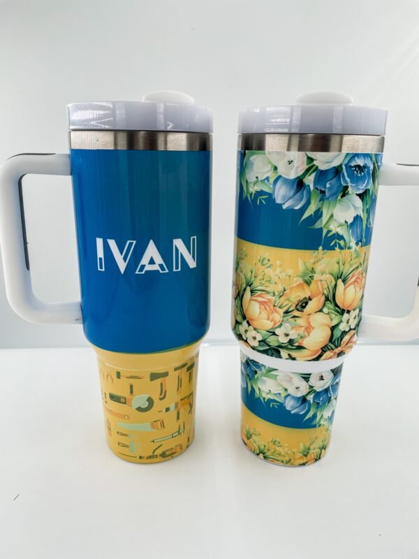 40oz Insulated Tumbler with Handle, Leak-Proof - Sublimated - Image 3