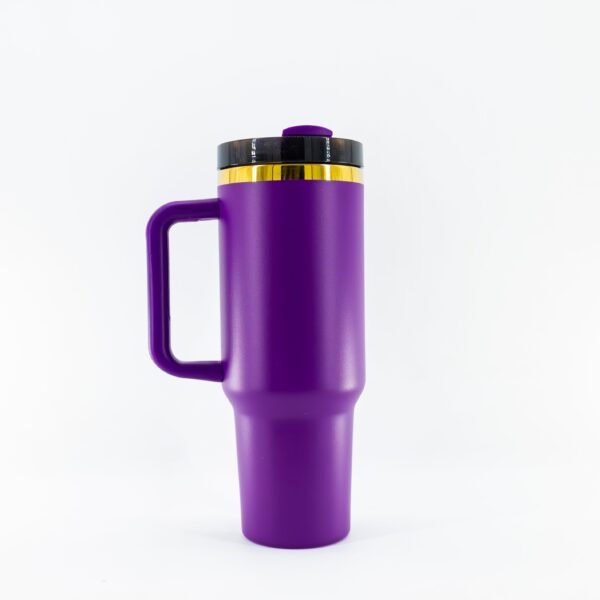 40 oz Tumbler with Handle - Gold Plated - Image 2