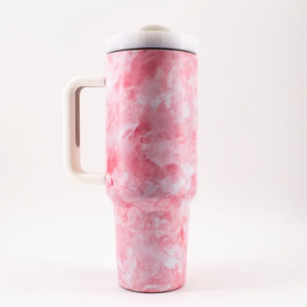 40oz Insulated Tumbler with Handle, Leak-Proof - Tye-Dye - Image 3