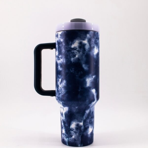 40oz Insulated Tumbler with Handle, Leak-Proof - Tye-Dye - Image 2