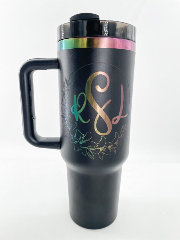 40 oz Rainbow-Plated Tumbler – Insulated Stainless Steel Cup for Hot & and Cold Drinks - 图片 2
