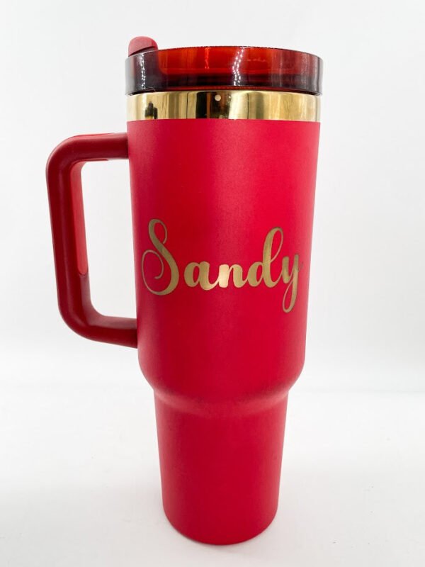 40 oz Tumbler with Handle - Gold Plated - Image 5